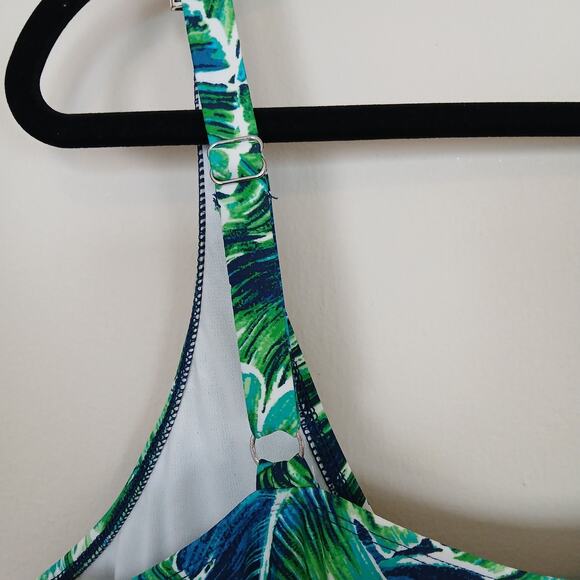 Chaps One Piece Swimsuit Women 22W Tropical Vacation Resort Island Coastal Beach - Picture 9 of 14